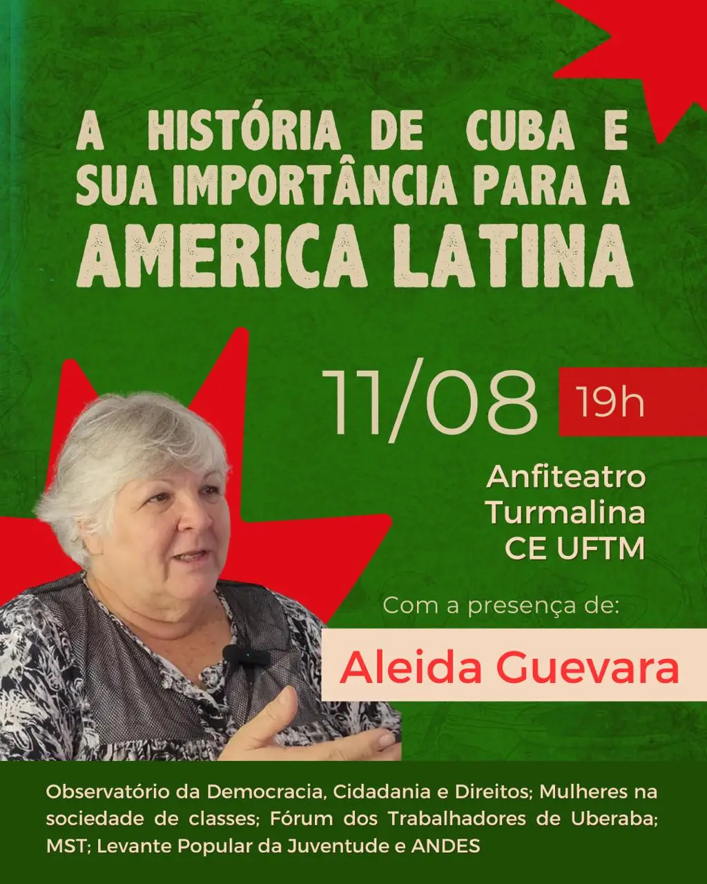 Aleida Guevara no Anfiteatro Turmalina - UFTM Uberaba